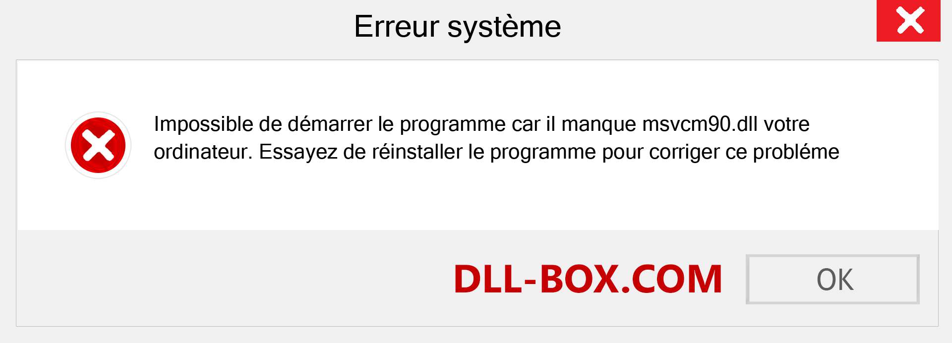 Le fichier msvcm90.dll est manquant ?. Télécharger pour Windows 7, 8, 10 - Correction de l'erreur manquante msvcm90 dll sur Windows, photos, images